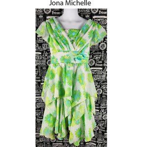 Jona Michelle Floral Ruffle dress Sz 8